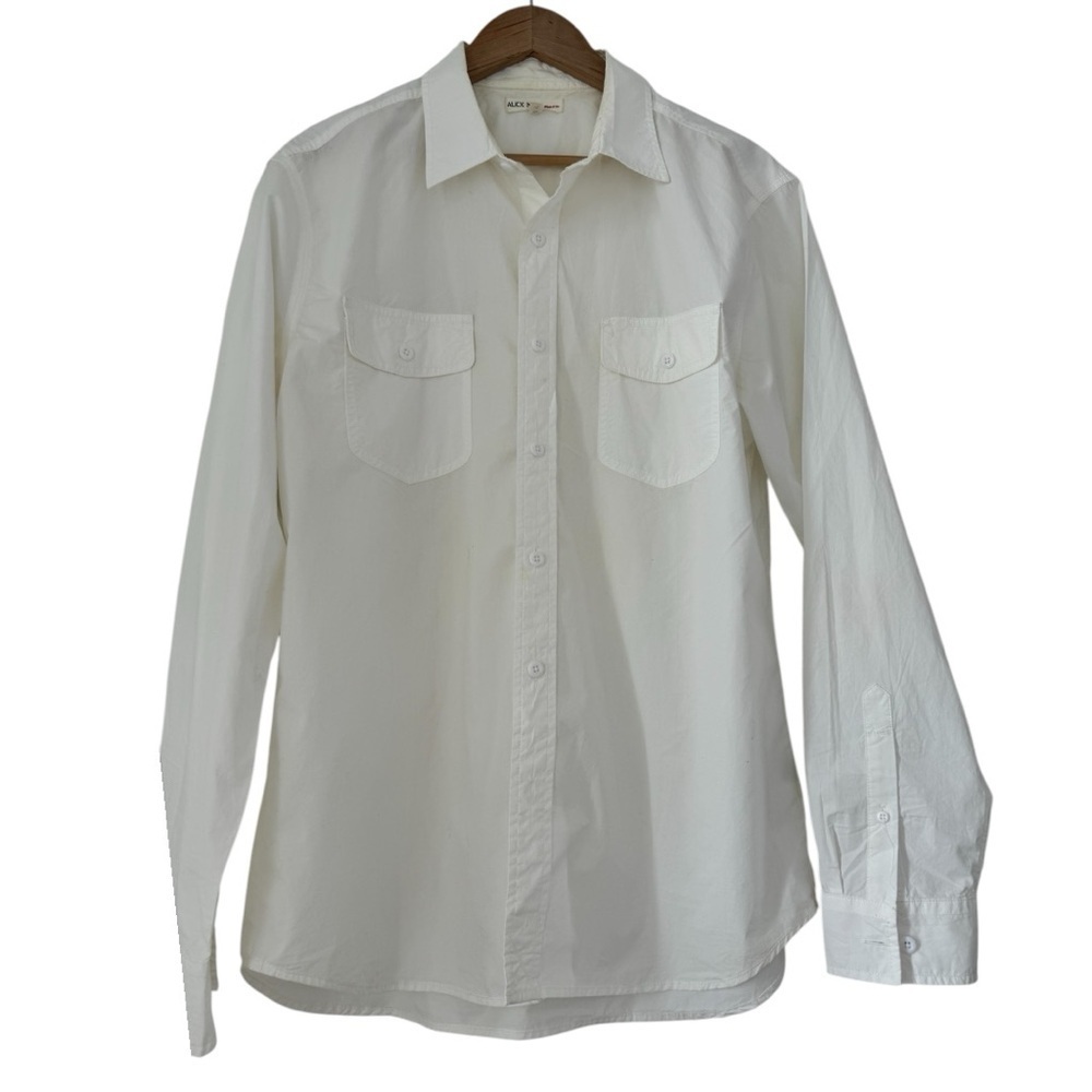 ALEX MILL Easy Shirt in White SZ L